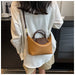 Compact Unisex Barrel-Shaped Crossbody Bag with Modern Flap Design - Samanta Factory