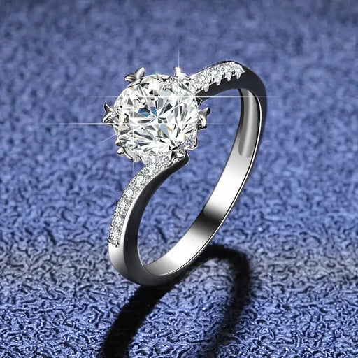 Moissanite Ring – Classic Prong-Set Design SF