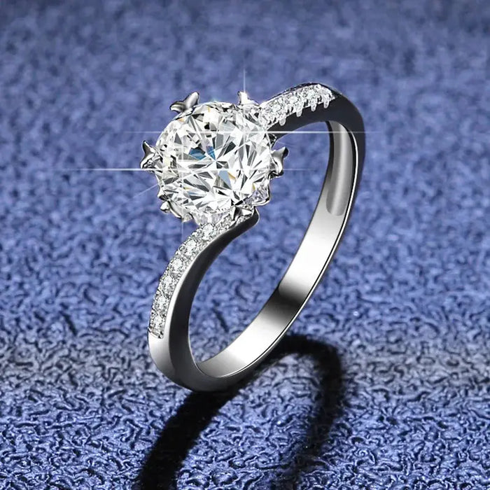 Moissanite Ring – Classic Prong-Set Design SF