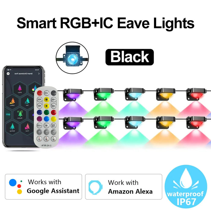 Outdoor LED String Lights – Multi-Color App & Remote Control - Samanta Factory