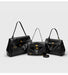 Microfiber Leather Shoulder Bag – Large Square with Lock SF