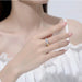 3-Stone Moissanite Engagement Ring – 2 CT D Color Yellow Gold Plated S925 Silver SF