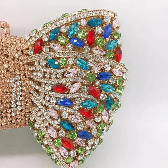 Metallic Minaudiere – Hard Party Clutch for Women SF