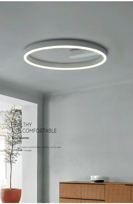 LED Ceiling Light – Modern Surface-Mounted Design with Dimmable Remote Control - Samanta Factory