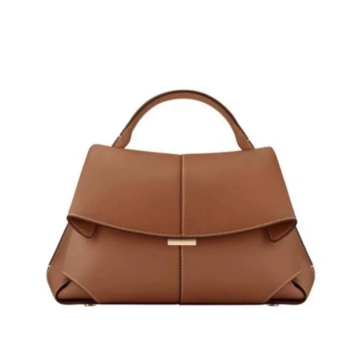European Style Shoulder Handbag-Pleated Cowhide Leather Designer Crossbody Bag for Women - Samanta Factory