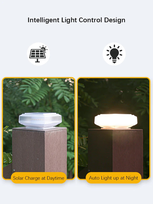 Solar Column Headlight – Waterproof LED Outdoor Lamp with Intelligent Light Control - Samanta Factory