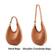 Half-Moon Shoulder Bag – Soft Versatile Leather Handbag for Women - Samanta Factory