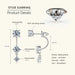 Moissanite Stud Earrings – D-Color VVS1 2-in-1 Sterling Silver SF