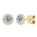 Premium 925 Sterling Silver Round Cut Earrings for Timeless Brilliance SF