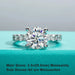4.3CTTW Moissanite Engagement Ring – D Color Lab-Certified 925 Sterling Silver SF