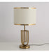 European-Style Bedside Table Lamp – Fabric Shade with Crystal Accent - Samanta Factory