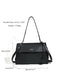 PU Leather Shoulder Bag - Lock Flap Crossbody Design SF