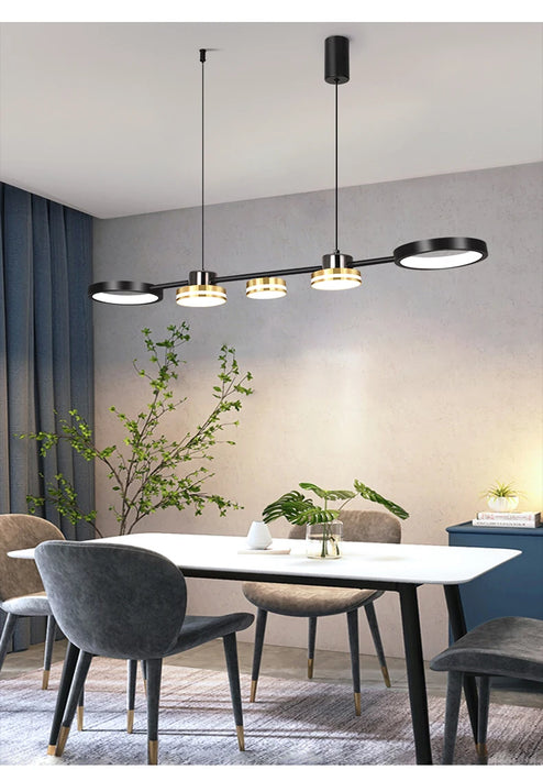 Modern Ring Pendant Light – 48W LED Chandelier with Soft Eye-Care Illumination - Samanta Factory