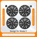 4PCS Design for TESLA Model Y 2020-2024 Vehicle Full Coverage Storm Wheel Cover Cap 19 Inches Wheel Hubcap Automobile Accessorie - Samanta Factory