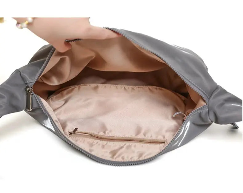 PU Leather Shoulder Bag – Versatile Solid-Color Satchel SF