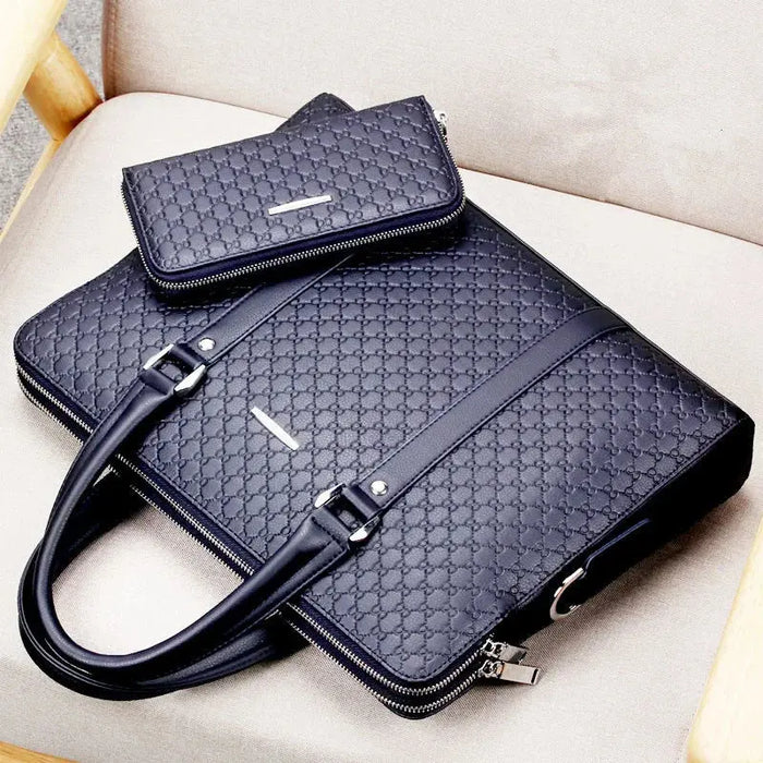 Men’s Laptop Briefcase – Double-Layer Business Shoulder Bag SF