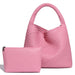 Women’s Woven PU Leather Tote Bag – Soft Handcrafted Shoulder Bag SF