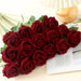 Artificial Velvet Roses – 50PCS Long-Stem Flower Bouquet SF