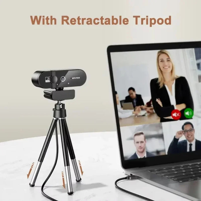4K ultra HD USB webcam with auto focus built-in digital microphone 3840x2160 resolution plug and play for PC laptop video calls streaming and online classes