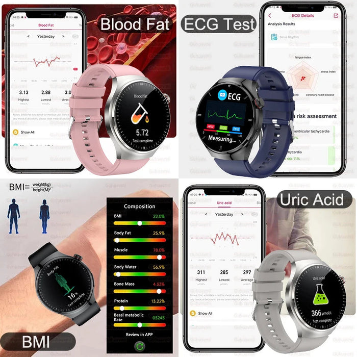 Health Smartwatch – Advanced ECG & Body Composition Analysis SF