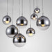 Glass Pendant Light – Mirror Finish with E27 LED Compatibility - Samanta Factory