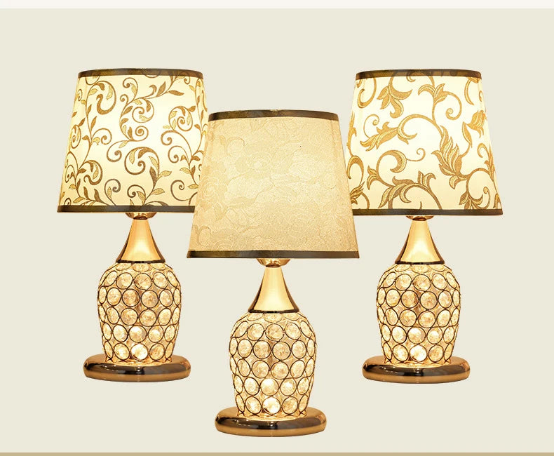 Crystal Table Lamp – Elegant Bedside Light with Polished Chrome Finish - Samanta Factory
