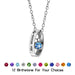 Custom Name Circle Necklace – Birthstone Ring Pendant for Women SF