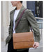 Men’s Business Satchel Bag – Slim PU Leather Shoulder Bag SF