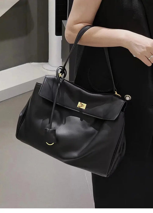 Leather Satchel Bag - Soft Casual Carry SF
