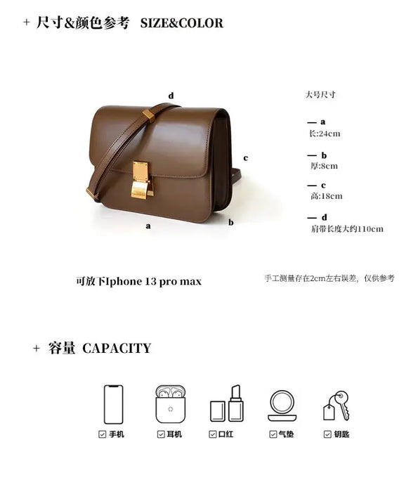 Cow Leather Flap Bag – Soft Shoulder for Women SF