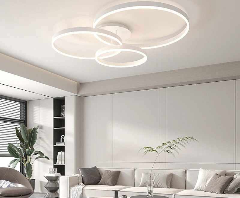 LED Ceiling Light – Art Deco Aluminum Design with Dimmable LED Bulbs - Samanta Factory