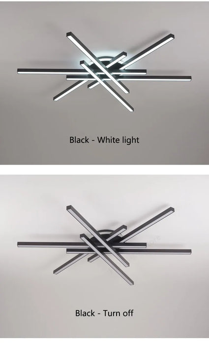 LED Ceiling Light – Modern 4-Bulb Aluminum Fixture for Living Spaces - Samanta Factory