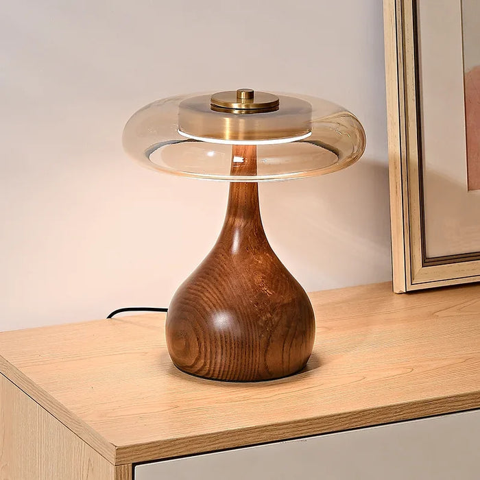 French Retro Floor Lamp – Luxury LED Table & Bedside Lighting with Clear Glass Shade - Samanta Factory