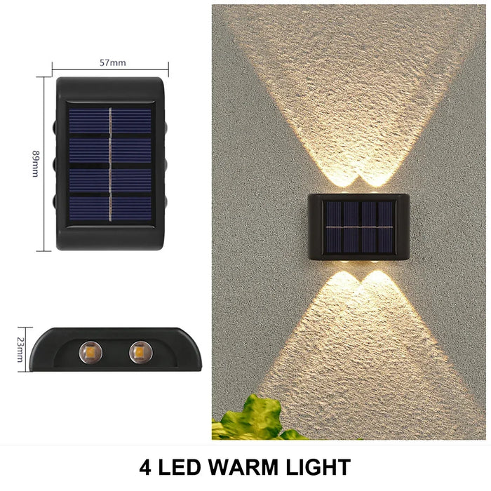 Solar Wall Light – Up & Down Waterproof LED for Modern Outdoor Decor - Samanta Factory