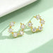 Moissanite 3.5mm Stud Earrings – 925 Silver Gold-Plated Half Hoop Design for Women SF