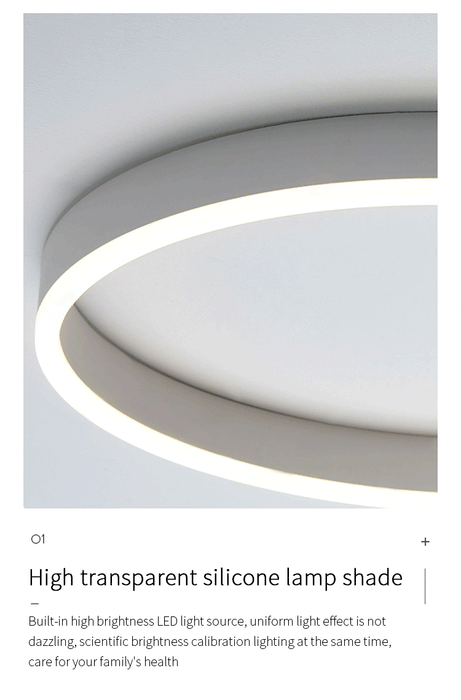 LED Ceiling Light – Modern Surface-Mounted Design with Dimmable Remote Control - Samanta Factory
