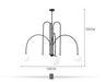 Modern LED Chandelier – Frosted Glass Pendant Light for Elegant Interiors - Samanta Factory