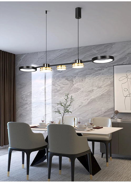 Modern Ring Pendant Light – 48W LED Chandelier with Soft Eye-Care Illumination - Samanta Factory