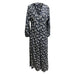 Women’s V-Neck Floral Maxi Dress – High-Waist Slit for Effortless Boho Chic - Samanta Factory