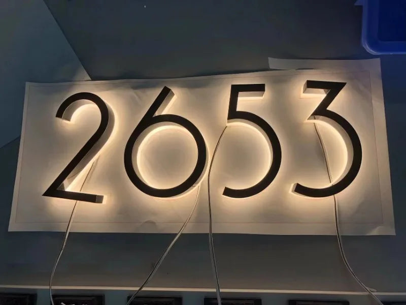 LED House Numbers – Backlit Stainless Steel Address Sign SF