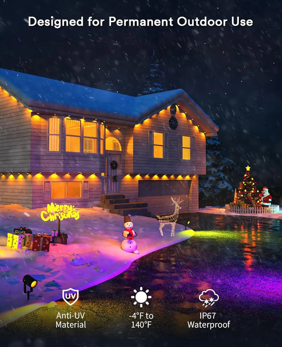 Outdoor LED String Lights – Multi-Color App & Remote Control - Samanta Factory