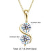 Moissanite Pendant Necklace – Twisted Round-Cut D-Color VVS1 SF