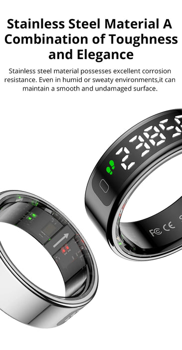 Smart Health Ring – Touchscreen Activity & Wellness Tracker SF