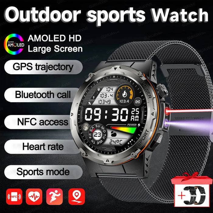 Outdoor Sports Smartwatch – 1.39″ AMOLED, GPS & Swimming Mode SF