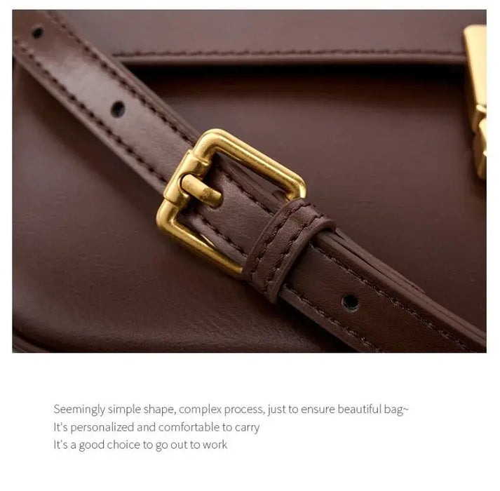 Split Leather Satchel Bag – Moderate Hardness for Women SF