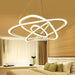 Art Deco Pendant Light – White Acrylic & Iron Chandelier with Remote Control - Samanta Factory