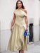 Maxi Dress – Pleated Patchwork Elegance - Samanta Factory