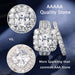 Bridal Ring Set – 7.5mm Princess Cut Cubic Zirconia SF