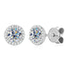 Premium 925 Sterling Silver Round Cut Earrings for Timeless Brilliance SF