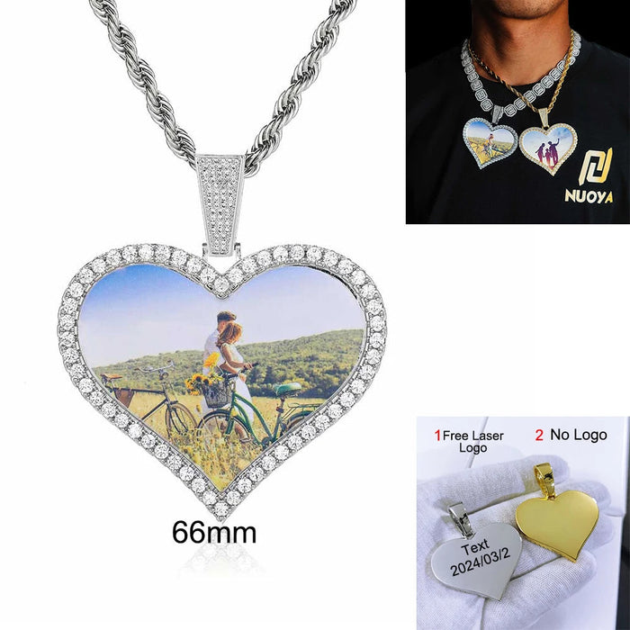 Custom Photo Necklace – Personalized Medallion Picture Pendant Chain SF